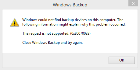 【パソコン修理】Windows11,10でバックアップ時等に起こるエラーコード【0x80070032】